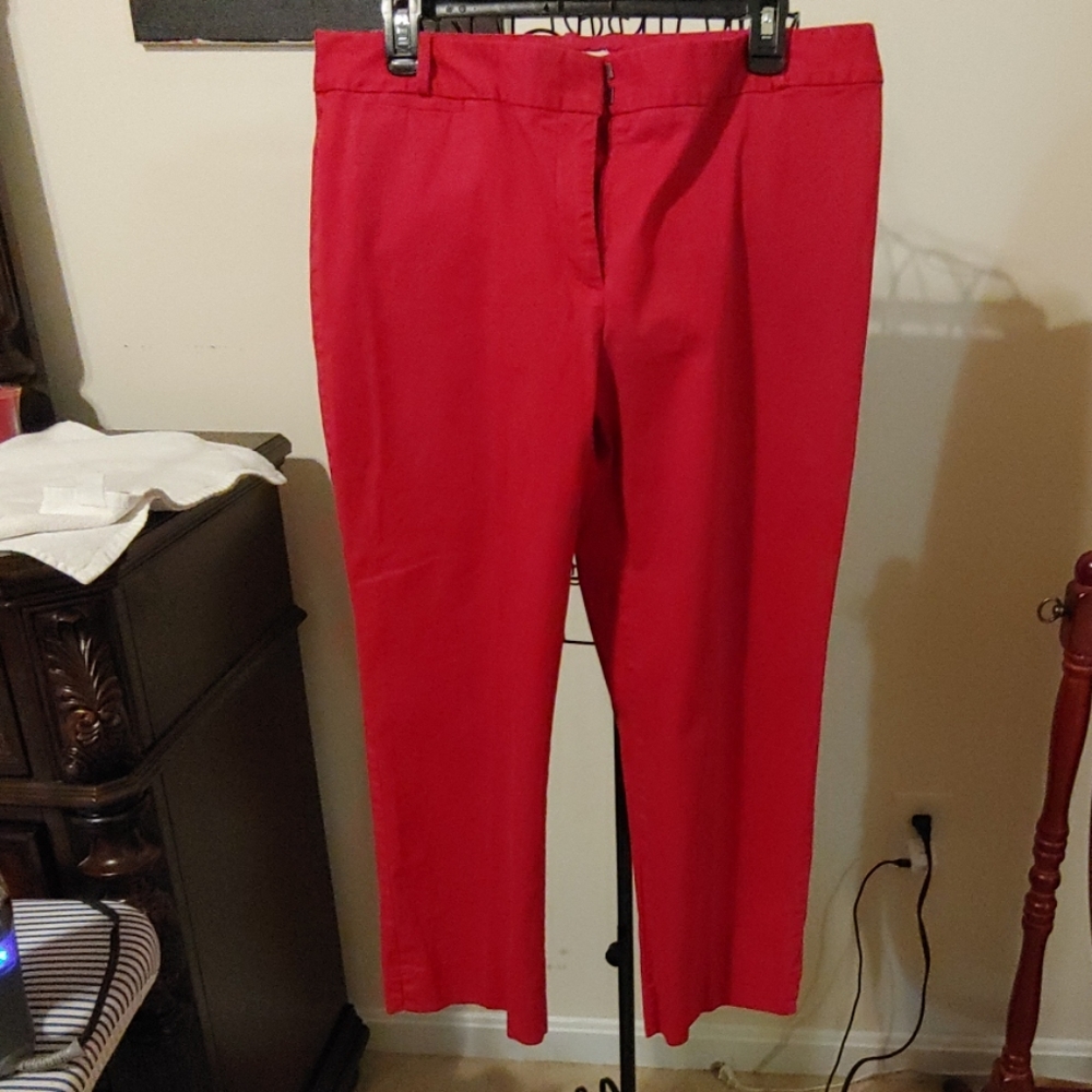 Red Crop Pants